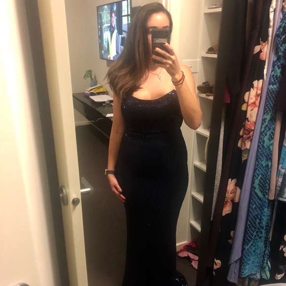 Is this love sequin maxi dress - navy - Picture 5 of 5